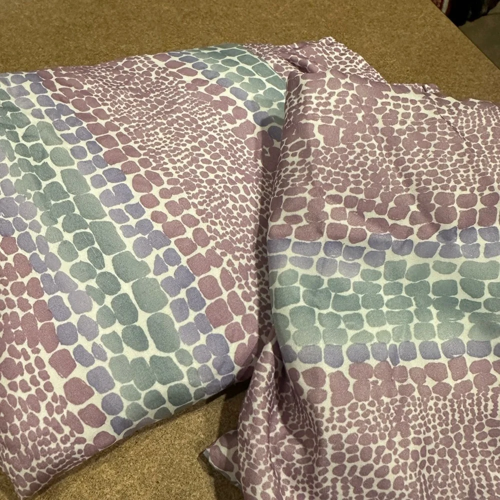Purple and Blue Patterned twin sheets